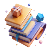 impressive vintage Floating Books Isolated Surreal Library Scene genuine png