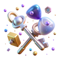 magnificent classic Floating Keys Transparent Background for Mystery Designs professional png