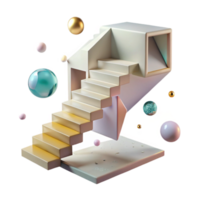 impressive classic Floating Staircase with Invisible Supports Cutout original png