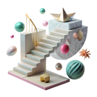 stunning classic Floating Staircase with Minimalist Aesthetics Cutout genuine png