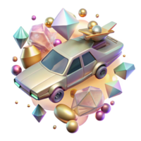 wonderful abstract Flying Car Concept Art Cutout for Transportation Projects detailed png