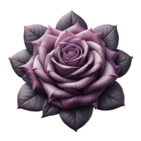 Dark Purple Rose with Artistic Petals in 3D png