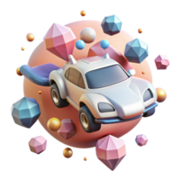 dramatic modern Flying Car Group Formation Cutout for Air Show Graphics png