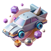extraordinary classic Flying Car Isometric View Isolated for Architectural Projects high quality png