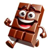 Animated Happy Chocolate Bar Mascot png