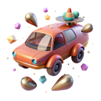 serene rustic Flying Car with Animated Propellers Transparent for Motion Graphics png