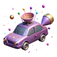 stunning traditional Flying Car with Antenna Array Cutout for Communication Systems png