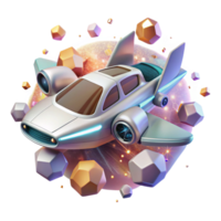 stunning rustic Flying Car with Jet Engine Cutout for High Speed Flight high quality png