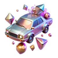 elegant traditional Flying Car with Realistic Reflections Isolated for High Quality Renderings png