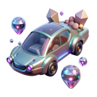 beautiful rustic Flying Car with Scenery Reflection Transparent for Realistic Design original png