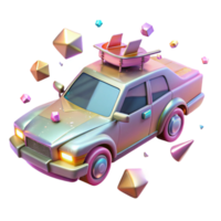 extraordinary creative Flying Car with Windshield Wipers Isolated for Detailing exclusive png