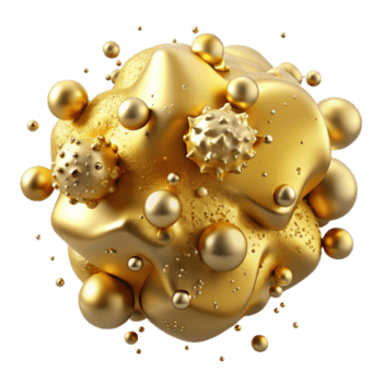 dramático abstrato ouro tinta Espirrar textura Cortar fora arte original png