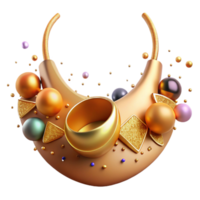 vibrant traditional Gold Necklace Bib Style Isolated on Transparent Background high resolution png