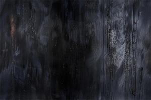 A painting of a dark, black background with white paint photo