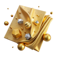 serene artistic Gold Texture Sheet Transparent Background high resolution png