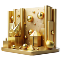 elegant modern Gold Texture Wall Background Cutout Architecture detailed png