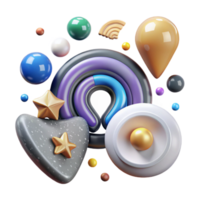elegant classic Gps Signal Strength Indicator Icon Set Transparent for Navigation Device Display high resolution png