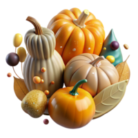 magnificent abstract Gourd Vegetables Squash Pumpkin Zucchini Isolated for Autumn Recipes png