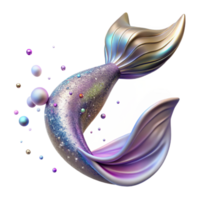 magnificent creative Graceful Mermaid Tail Flowing Movement Isolated high quality png
