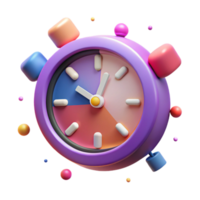 vibrant artistic Gradient Clock Icon Transparent for Time Management Tools exclusive png