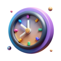 serene rustic Gradient Clock Icon Transparent for Time Management Tools png