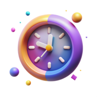 extraordinary abstract Gradient Clock Icon Transparent for Time Management Tools detailed png