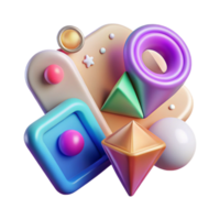 beautiful artistic Gradient Map Icons Transparent for Location Based Services authentic png