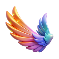 vibrant contemporary Gradient Phoenix Wing Isolated Web Design Element premium png