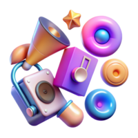wonderful rustic Gradient Music and Audio Icons Transparent for Music Players authentic png