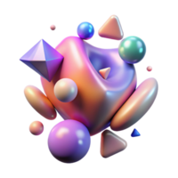 elegant creative Gradient Shape Transitions Isolated for Web Animations premium png
