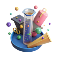 serene abstract Graduated Cylinder Measurement Cutout for Lab Manuals high quality png