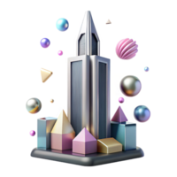 impressive rustic Granite Column Isolated Building Material Visualization high quality png