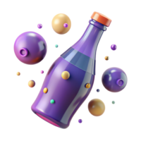 beautiful minimalist Grape Soda Bottle Fizzy Drink Isolated for Beverage Labels professional png