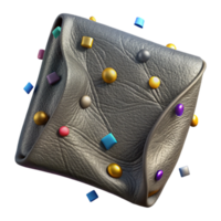 vibrant vintage Gray Leather Texture Neutral Shade Transparent for Versatile Use png
