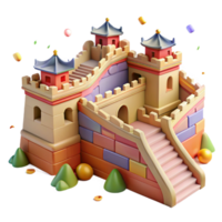 impressive creative Great Wall of China Landmark Architecture Transparent high resolution png