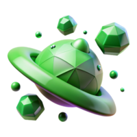 wonderful creative Green Alien Sky Isolated for Creative Design genuine png