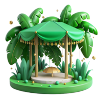 stunning artistic Green Canopy Lush Jungle Isolated exclusive png