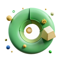 magnificent rustic Green Circle Diagram Cutout for Progress Tracking professional png