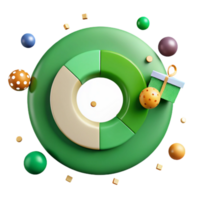 wonderful modern Green Circle Diagram with Icons Cutout for Progress Display png
