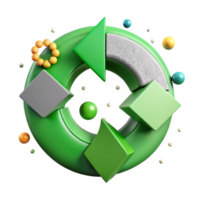 magnificent minimalist Green Circle Diagram with Icons Cutout for Progress Display detailed png