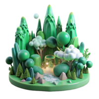 magnificent artistic Green Forest Fog Effect Cutout for Artistic Projects professional png