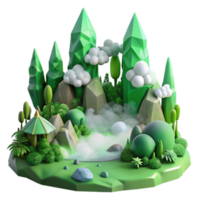magnificent artistic Green Forest Fog Mist Transparent for Atmospheric Design authentic png