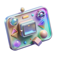 extraordinary classic Holographic Interface Cutout with Touch Controls for Tech Design premium png