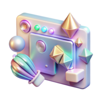 wonderful contemporary Holographic User Interface Element Transparent for Ar Design premium png