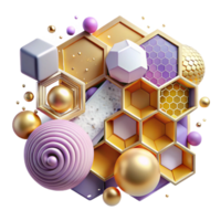 magnificent rustic Honeycomb Pattern Abstract Design Isolated for Geometric Backgrounds exclusive png