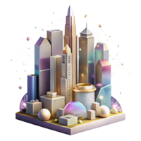 dramatic artistic Hong Kong Skyline Skyscrapers Isolated for Business Graphics authentic png