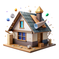 serene artistic House Construction Roof Installation Shingles Isolated high quality png