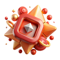 impressive traditional Hud Warning Symbol Red Isolated for Game Interfaces high resolution png