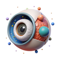 vibrant abstract Human Eye Anatomy Diagram Cutout for Medical Illustrations authentic png