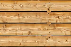 Wooden siding panel planks with a natural finish, showcasing the grain and texture of the wood. photo